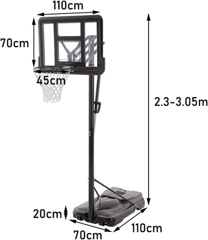 Triangular support bar under basketball hoop base