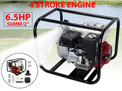 Top view of petrol water pump 65HP with control panel