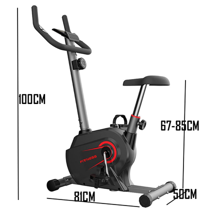 Exercise bike showing 8 levels of resistance on control panel