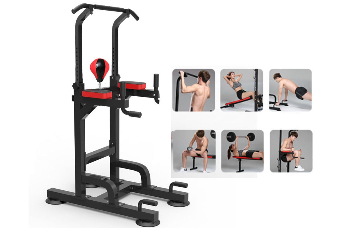 Close up of non-slip handle bar on chin up pull up station