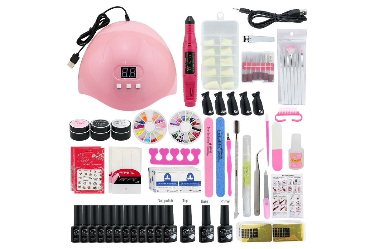Close up of electric nail drill machine with digital display