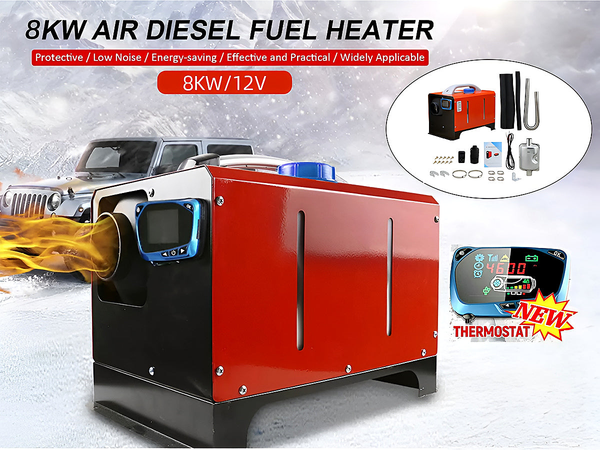 Diesel heater 8KW operating quietly in cold NZ conditions