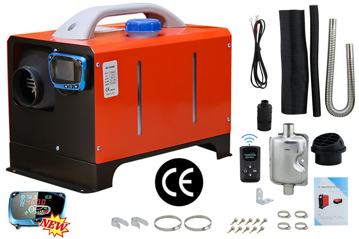 Diesel heater 8KW operating quietly in cold NZ conditions