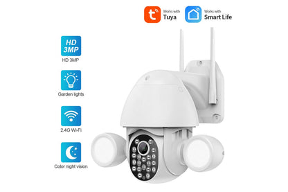 3MP security camera mounted on house exterior in daylight