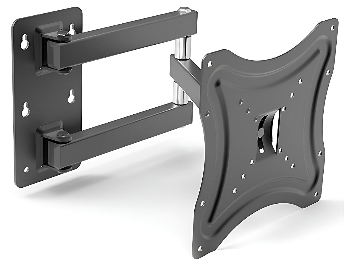 Side view of TV bracket with tilt adjustment