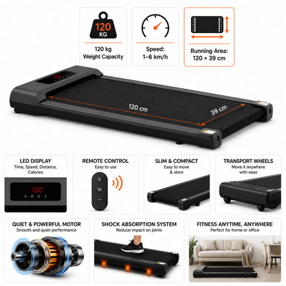 Walking Pad Treadmill With Remote