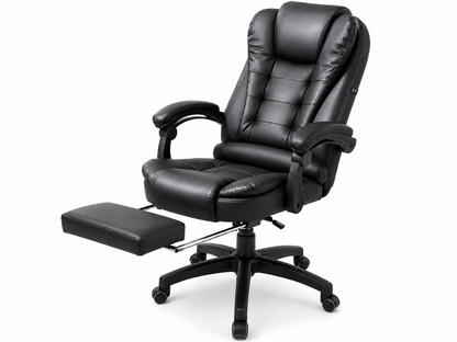 Ergonomic Gaming Office Chair – Adjustable PU Leather Computer Chair, Black