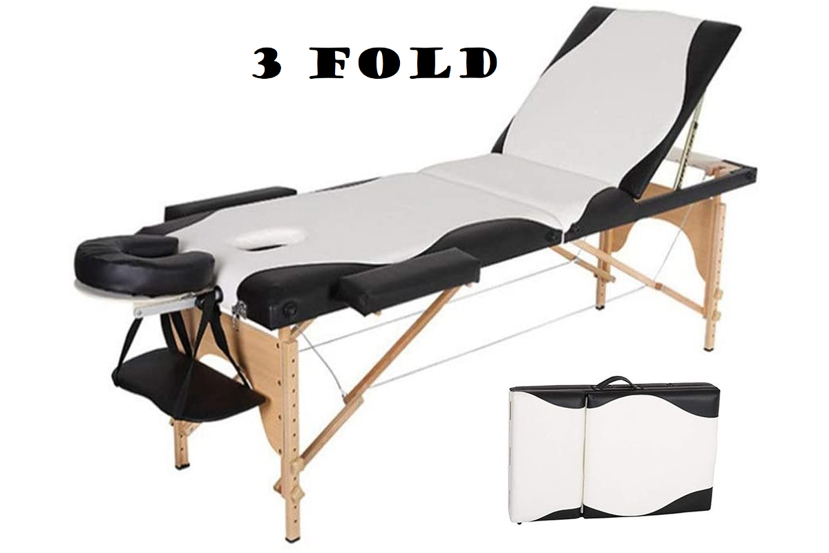 Close up of foldable massage table soft sponge padding