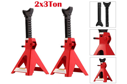 Close up of steel axle stand foot for stability