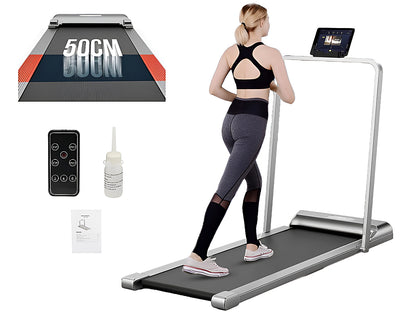 Foldable treadmill home gym quiet motor detail with speed control