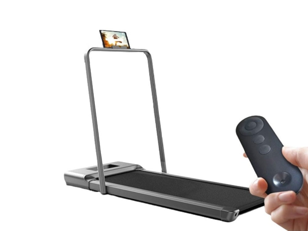 Compact treadmill showing speed settings on LED screen