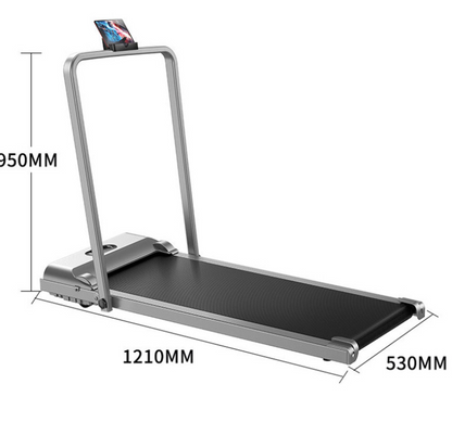 Compact treadmill showing speed settings on LED screen