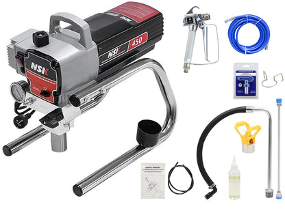 Airless paint sprayer pressure regulator close-up