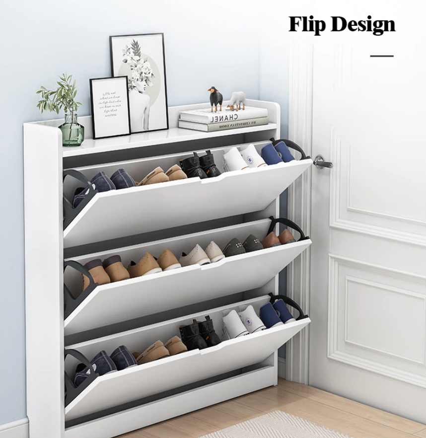 Shoe cabinet storage rack narrow design fitting small spaces