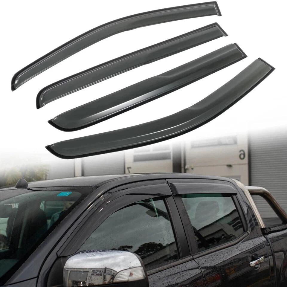 Black weather shields for Ford Ranger 2012 to 2021 model