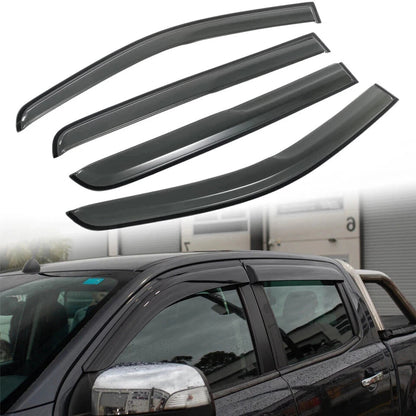 Black weather shields for Ford Ranger 2012 to 2021 model