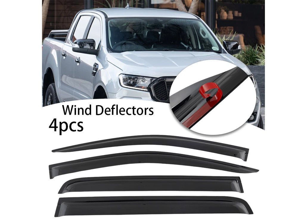 Set of four Ford Ranger window visors for all doors