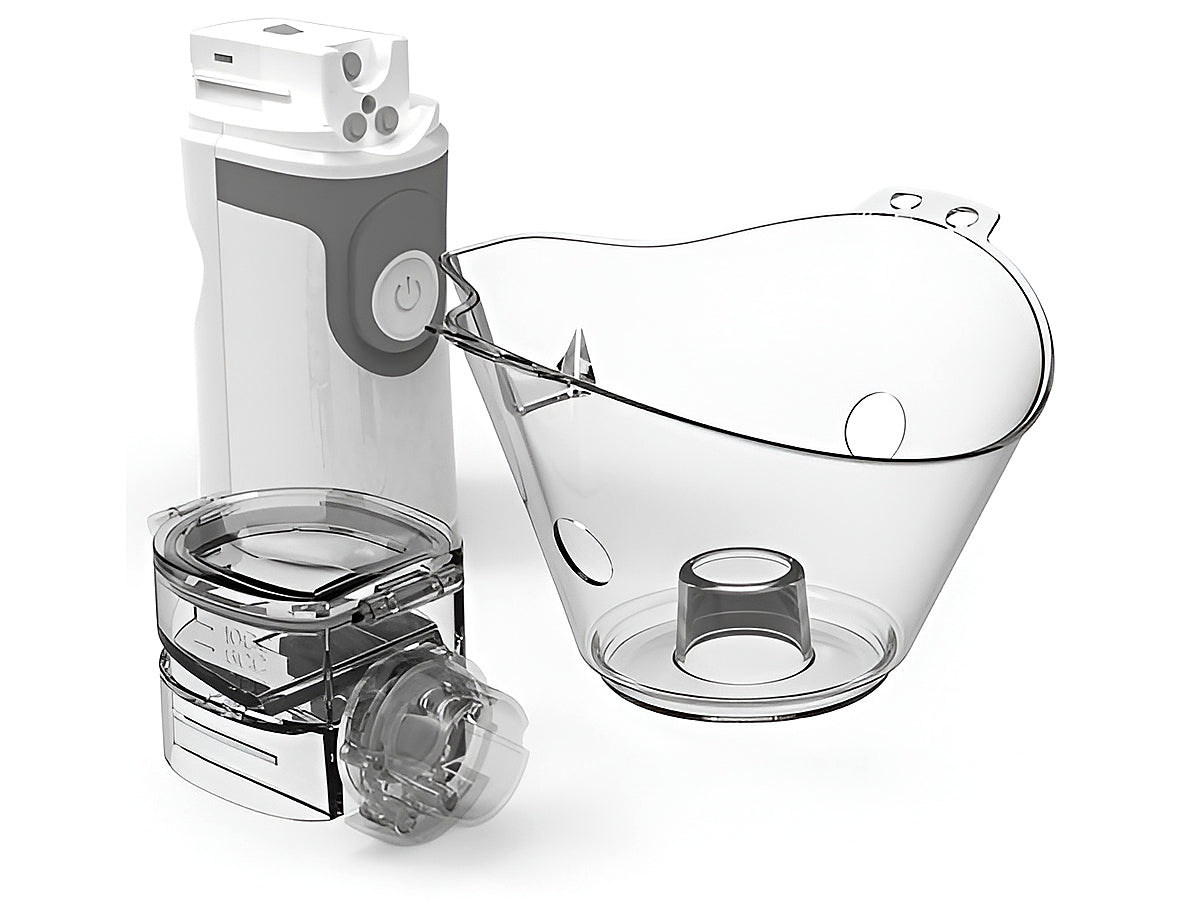 Ultrasonic nebulizer inhaler with dust cover on top