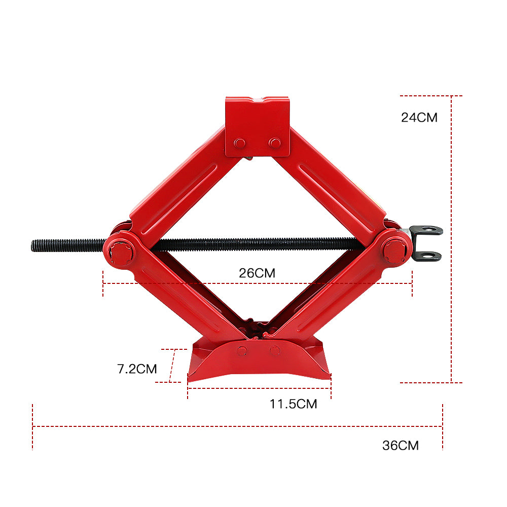 Manual scissors jack handle attachment for quick lifting