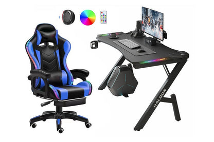 Side view of gaming chair with adjustable recline feature