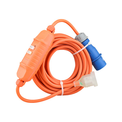 10 metre heavy duty black cable for camping power