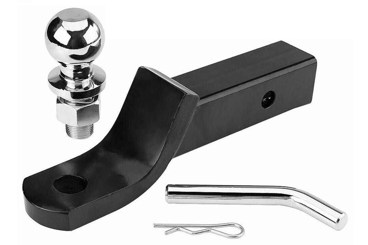 Trailer tow bar showing 40mm inside and 50mm outside tube width