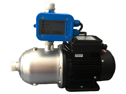 Close-up of stainless steel pump housing for water pump