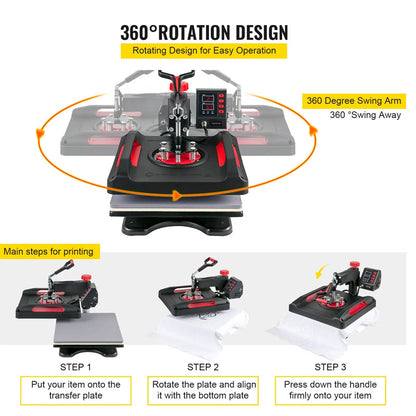 Heat press machine compact design weighing 235kg
