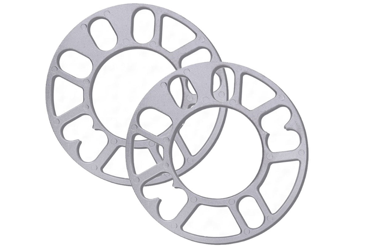 Close up of alloy aluminium wheel spacer thickness 5mm