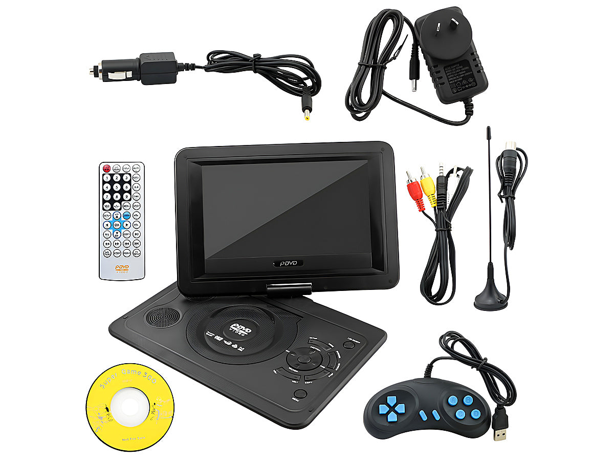 Portable DVD player playing DVD with clear 800 by 480 resolution