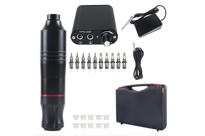Close up of tattoo sprayer kit aluminium motor pen detail