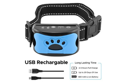 Close up of dog training collar waterproof material and adjustable strap