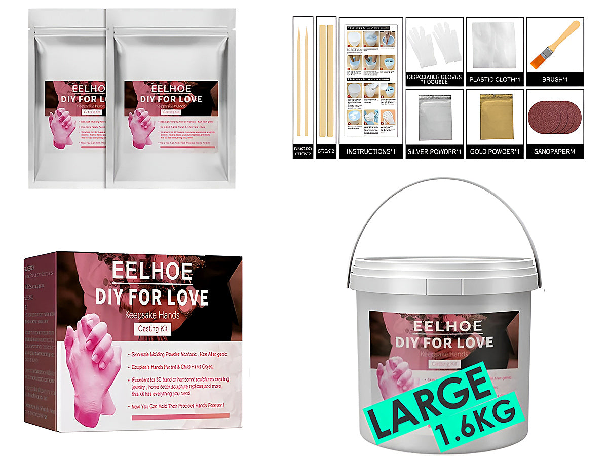 Large DIY hand casting moulding kit box contents