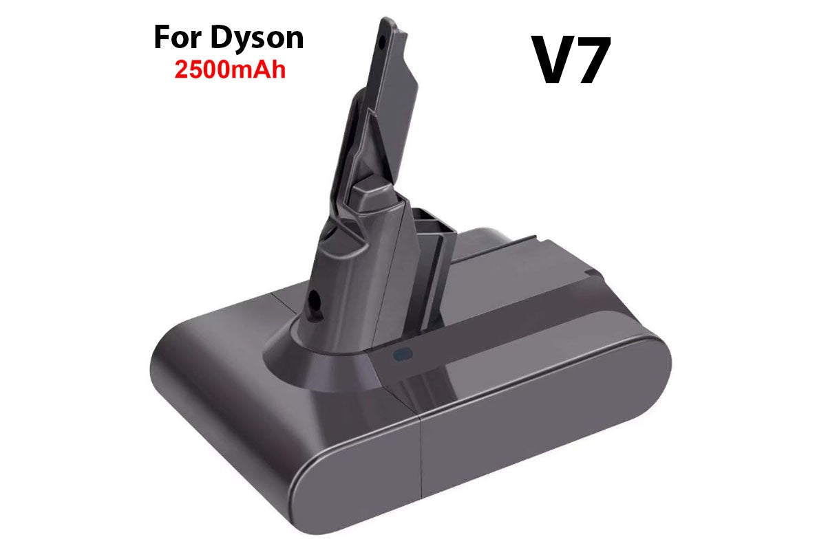 Close up of Dyson V7 battery replacement terminals