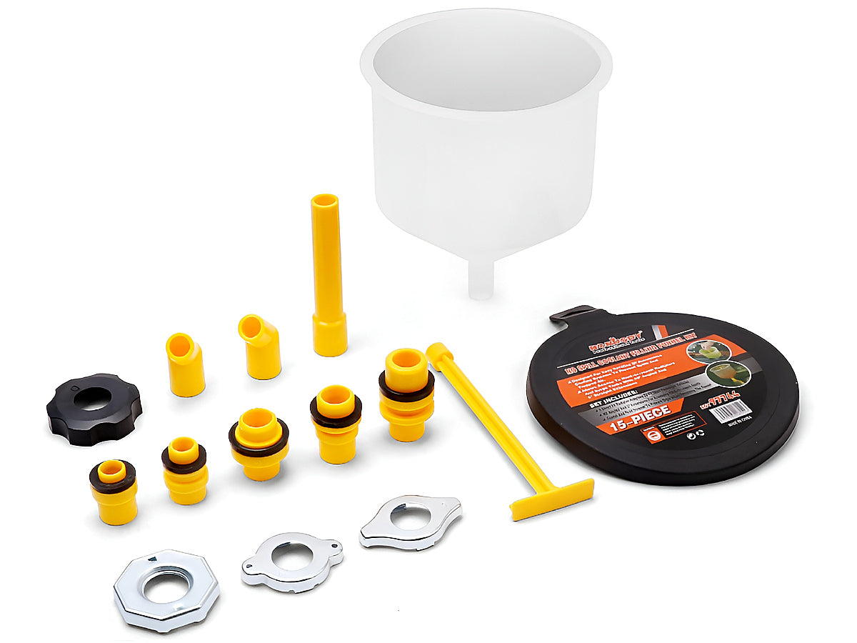 15-Pieces No Spill Coolant Filling Funnel Kit