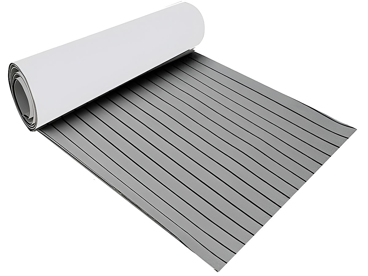 Side view of marine carpet teak boat flooring mat 6mm thickness