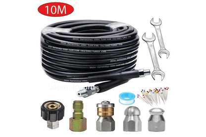 Pipe cleaning kit thermoplastic hose close up