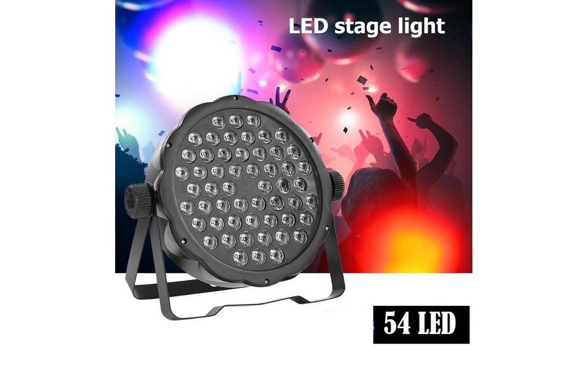 Side angle of LED stage light disco party light with mounting bracket attached