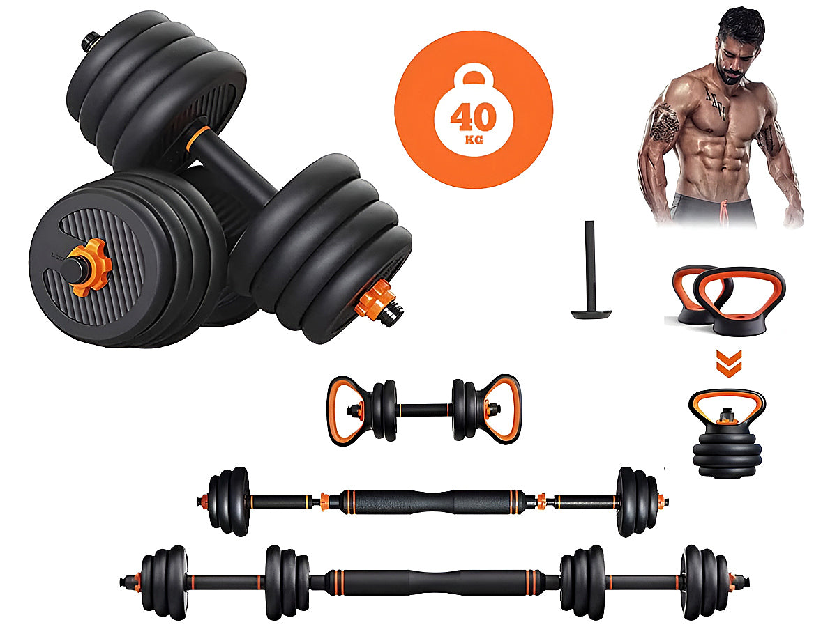 Close-up of twist-lock nuts on adjustable dumbbells barbell set for easy assembly