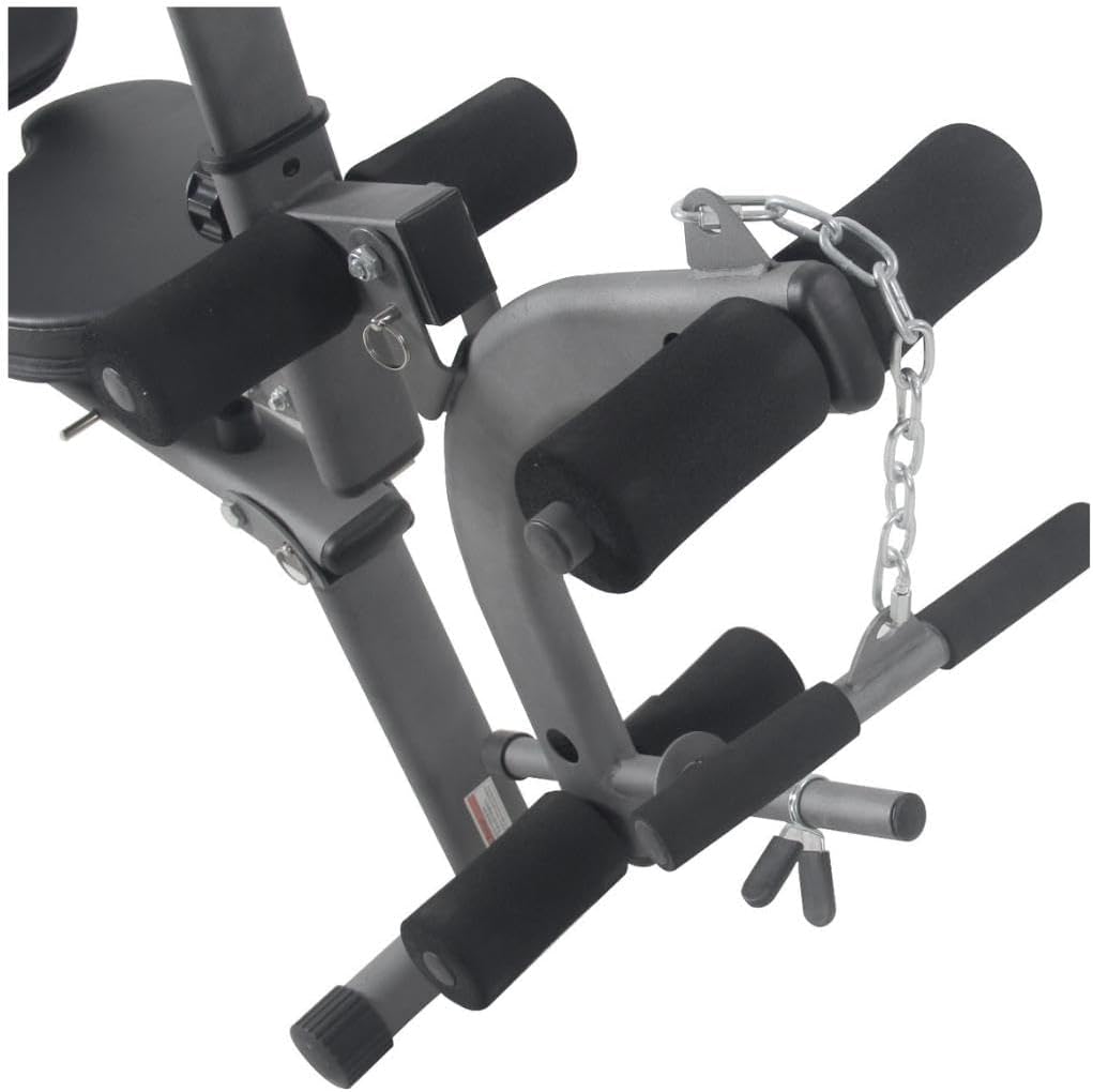 Weight bench used for push up exercise with foam padded handles