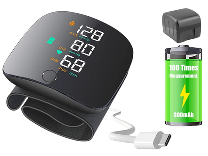 Lightweight blood pressure monitor held in hand for portability