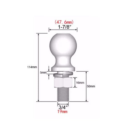 Trailer tow hitch ball mount showing heavy-duty channel style mount design