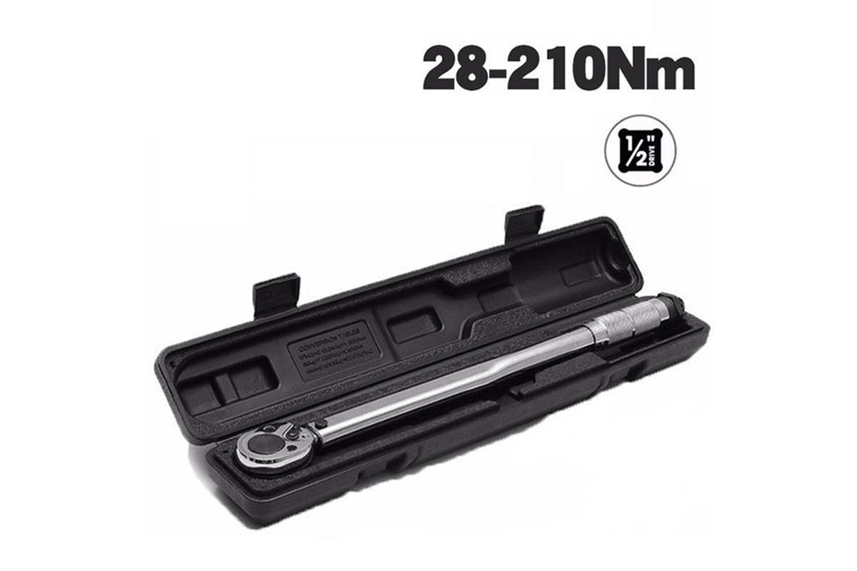 Close up of torque wrench 12 inch ratchet head detail