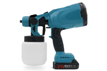 Close up of paint sprayer gun adjustable nozzle in black