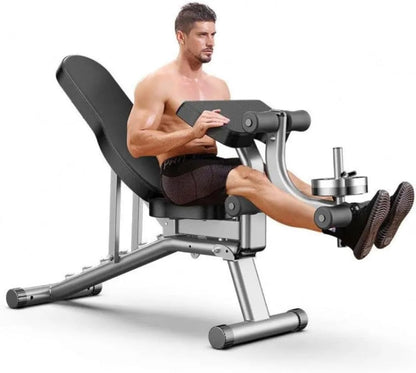 Weight bench used for push up exercise with foam padded handles