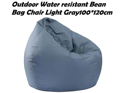 Bean bag cover filled with cushions for indoor use