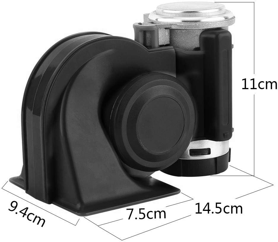 Close up of car horn air horn 12V copper diaphragm detail