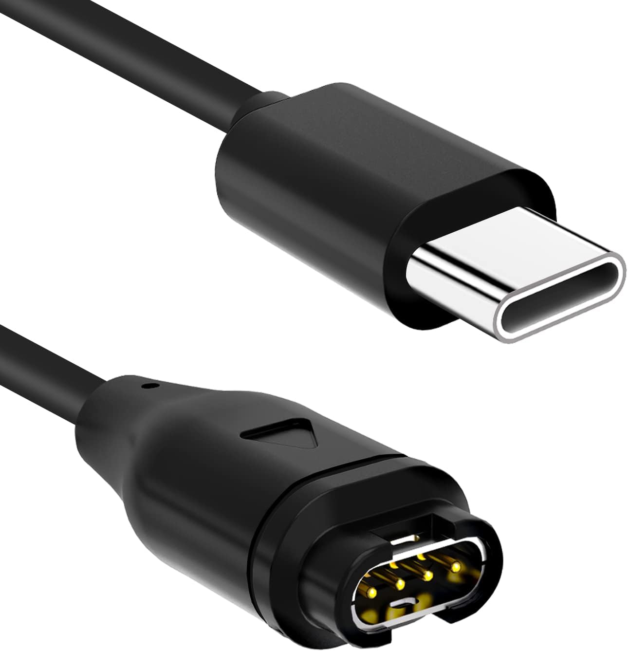 Garmin watch charging cable showing durable PVC material