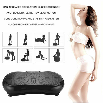 Resistance bands attached to vibration plate for strength training