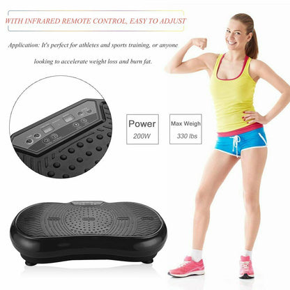 Side angle of vibration plate exercise machine with remote control